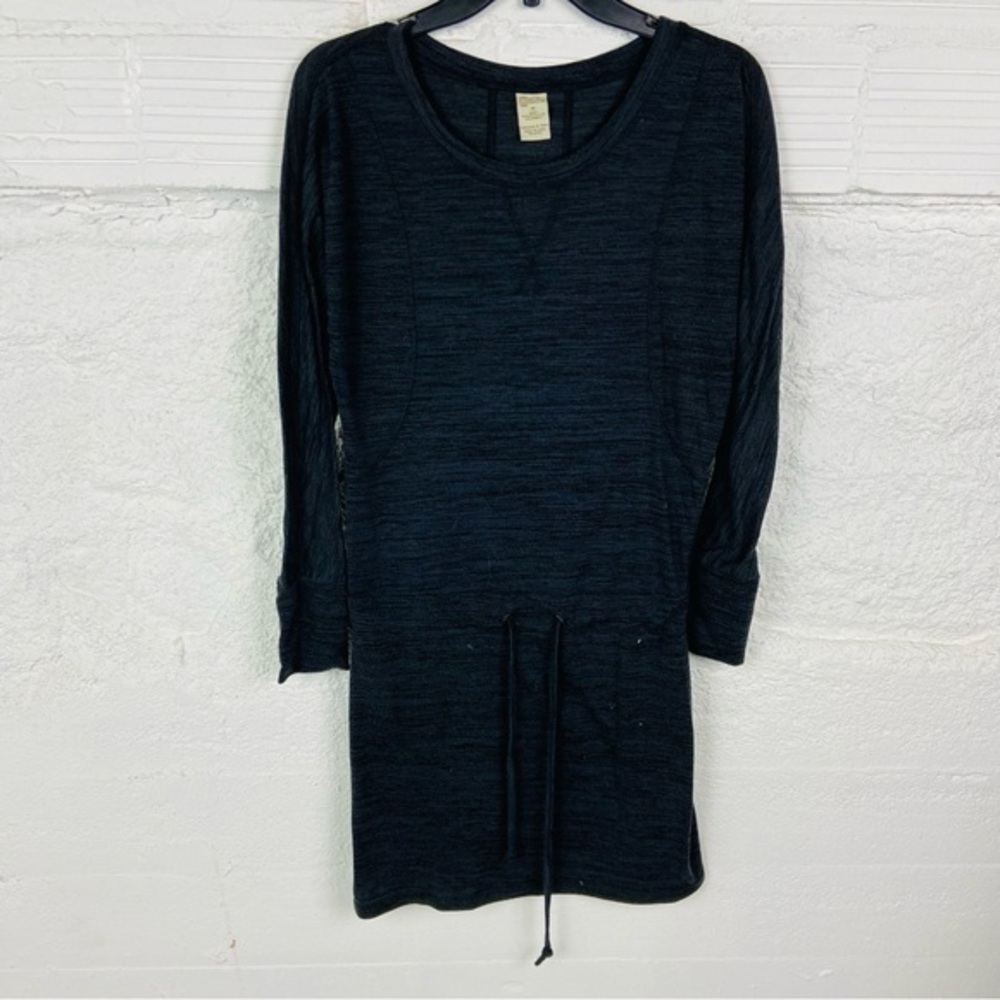 Balance Collection Charcoal gray Long Sleeve mini stretch active Dress SZ medium